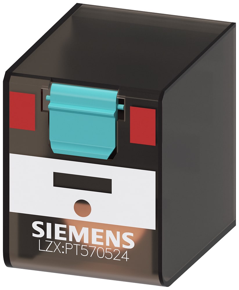 SIEMENS - SIELZX:PT570524 Relè a spina, 4 contatti in scambio, AC 24 V, 6 A, La=22,5 mm, anche per zoccolo LZS