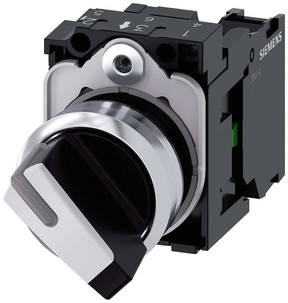 SIEMENS - SIE3SU11502BC601BA0 SELECTOR SWITCH, O-I, BLACK, WHITE