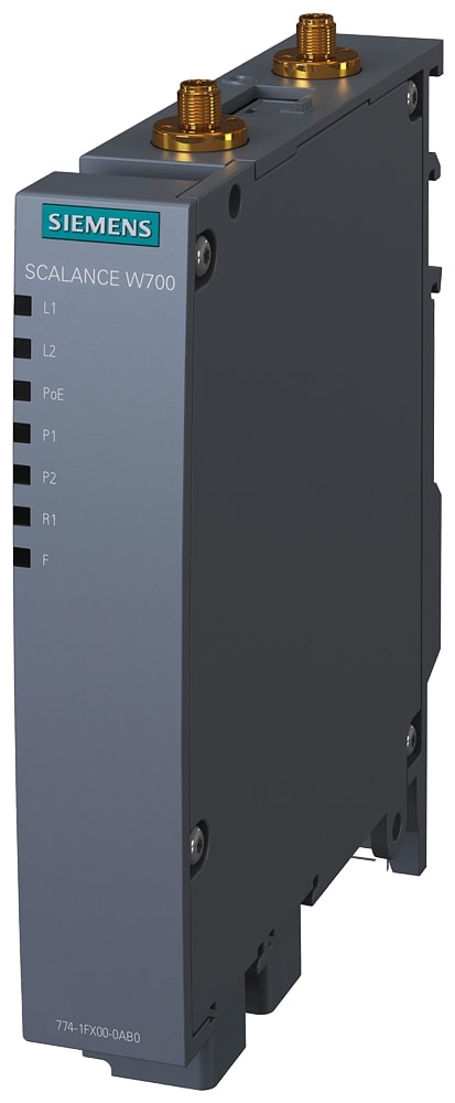 SIEMENS - SIE6GK57741FX000AB0 IWLAN Access Point, IP30, IEEE 802.11n, 300 Mbit/s, 2xRJ45, 2x R-SMA, slot PLUG