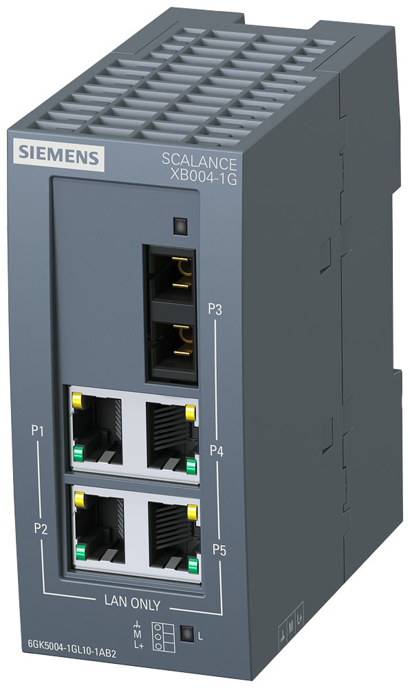 SIEMENS - SIE6GK50041GL101AB2 SCALANCE XB004-1G, unmanaged switch, 4x RJ45, 1x multimode SC, idoneo per Gbit
