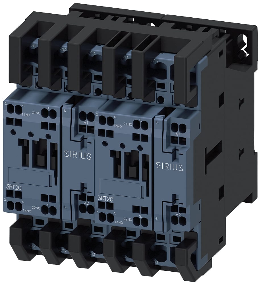 SIEMENS - SIE3RA23248XB302AL2 Teleinvertitore completo AC-3, 5,5 kW/400 V AC 230 V, 50/60 Hz, a 3 poli S0