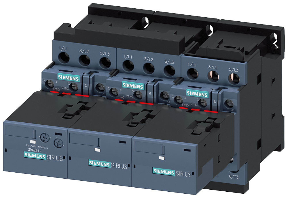 SIEMENS - SIE3RA24238XF321AL2 Teleavviatore stella-triangolo AC-3, 11 kW/400 V AC 230 V, 50/60 Hz, a 3 poli S0