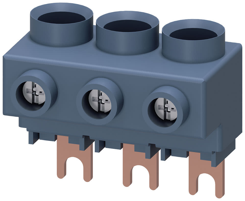 SIEMENS - SIE3RV29255AB Morsetto di alimentazione trifase per sbarre collettrici trifase, collegamento dallalto, S00/S0
