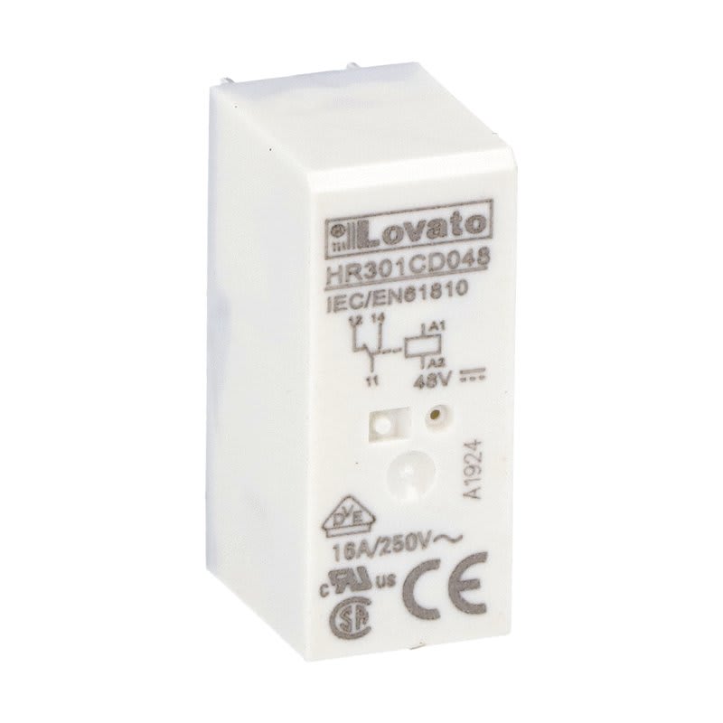 LOVATO - LOVHR301CD048 RELE MINIATURIZZATO 1SC 16A, 48VDC
