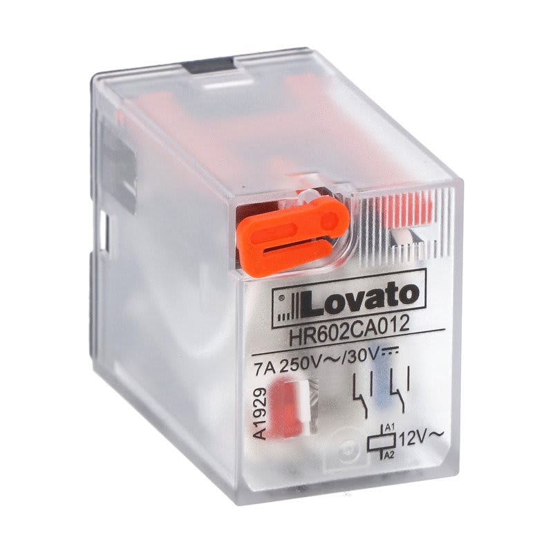 LOVATO - LOVHR602CA012 RELE INDUSTRIALE 2SC 7A 12VAC +LED