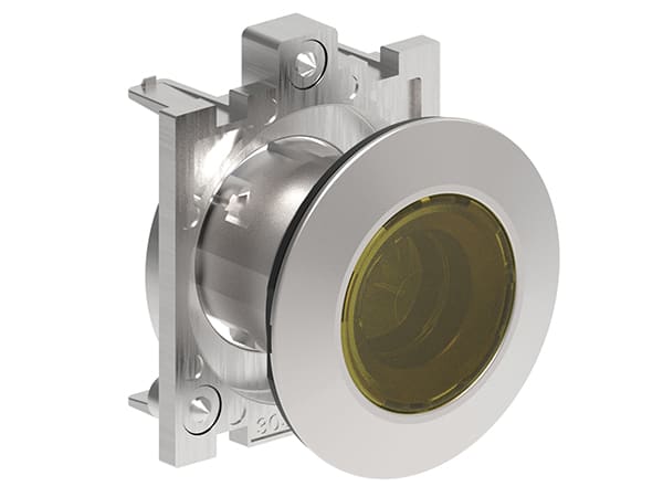 LOVATO - LOVLPFBL105 PULS. LUMINOSO A FILO MET.RASATO GIALLO