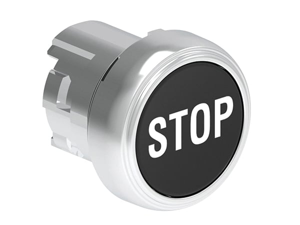 LOVATO - LOVLPSB1132 PULSANTE MET.RASATO STOP NERO