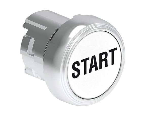 LOVATO - LOVLPSB1168 PULSANTE MET. RASATO START BIANCO