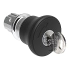 LOVATO - LOVLPSB6842 PULS.MET. FUNGO 40MM NERO SG.CHIAVE