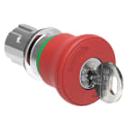 LOVATO - LOVLPSB6844R421E PULS.MET.FUNGO 40MM ROSSO CHIAVE 421E