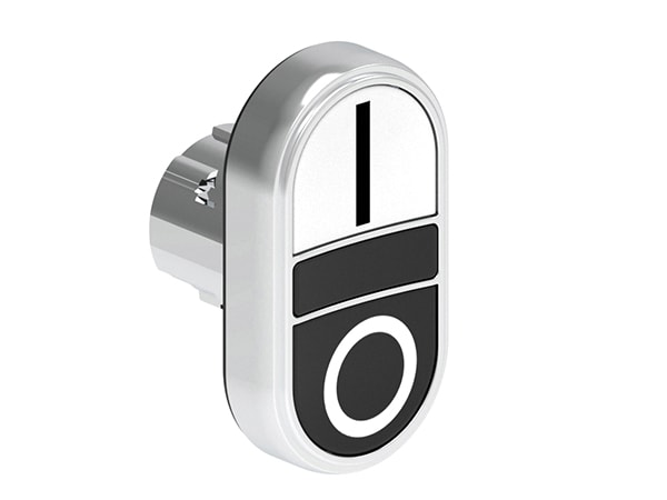 LOVATO - LOVLPSB7124 PULS.MET.DOPPIO RASATO BIANCO/NERO I-O