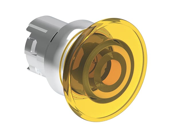 LOVATO - LOVLPSBL6145 PULS.LUM.MET.FUNGO 40MM GIALLO IMPULSO