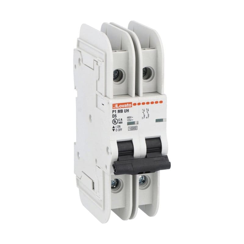 LOVATO - LOVP1MBUH2PD08 MCB 2P D8 480Y/277V 10KA UL489