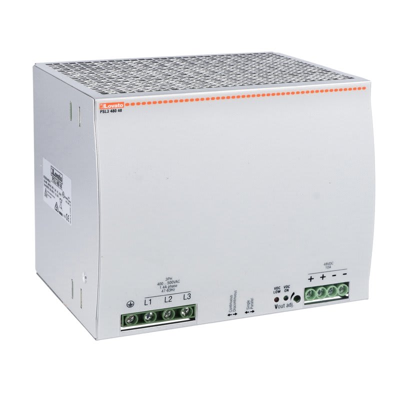 LOVATO - LOVPSL348048 ALIMENTAT. 400-500VAC 3PH OUT 48VDC 480W