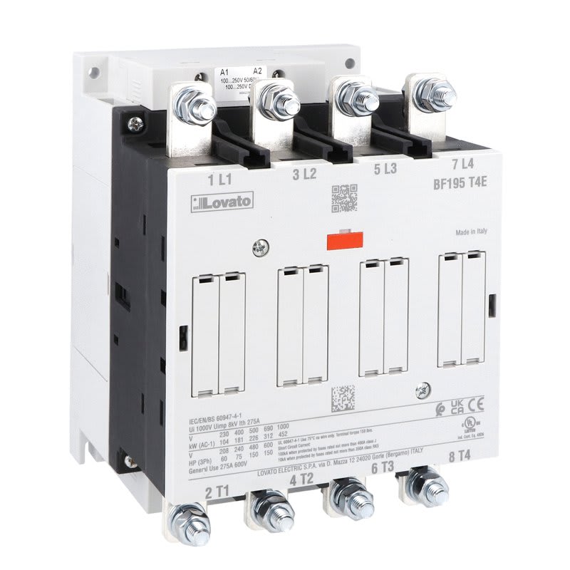 LOVATO - LOVBF195T4E230 CONTATTORE 4P 275A AC1 100...250VAC/DC