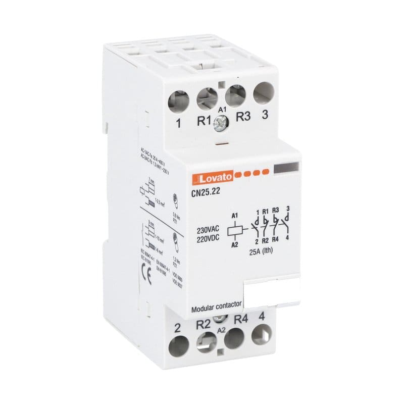 LOVATO - LOVCN2522220 CONTATTORE MOD. 2M 25A AC1 4P 220/230V