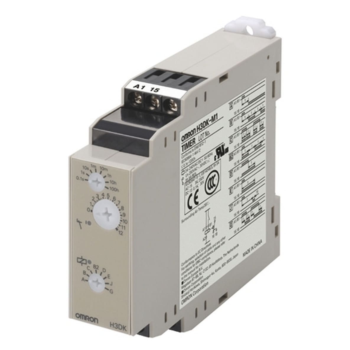 OMRON - OMRH3DKM1ADC12 TIMER-DIN22.5MM.MULTISCALA.8MODI.1RELE