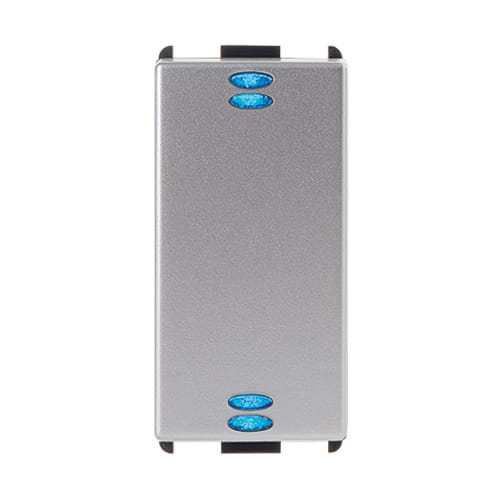 MASTER SRL - MSTHA10011 PULSANTE DOPPIO 5/24V 10MA C/LED S.STEEL
