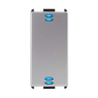 MASTER SRL - MSTHA10011 PULSANTE DOPPIO 5/24V 10MA C/LED S.STEEL