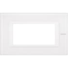 BTICINO - BTIHA4804VBB AXOLUTE - PLACCA 4P VETRO BIANCO