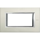 BTICINO - BTIHA4804XC AXOLUTE - PLACCA 4P ALLUMINIO SPAZZOLATO