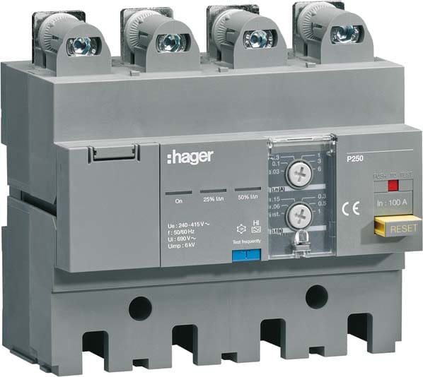 HAGER - HAGHBT100H BLOCCO DIFF P250 4P 100A IDN REG