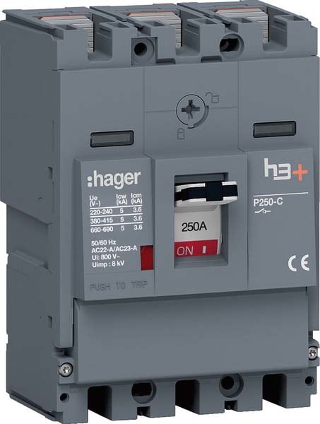 HAGER - HAGHCT250AR INT MAN SEZ H3+ P250 3P 250A