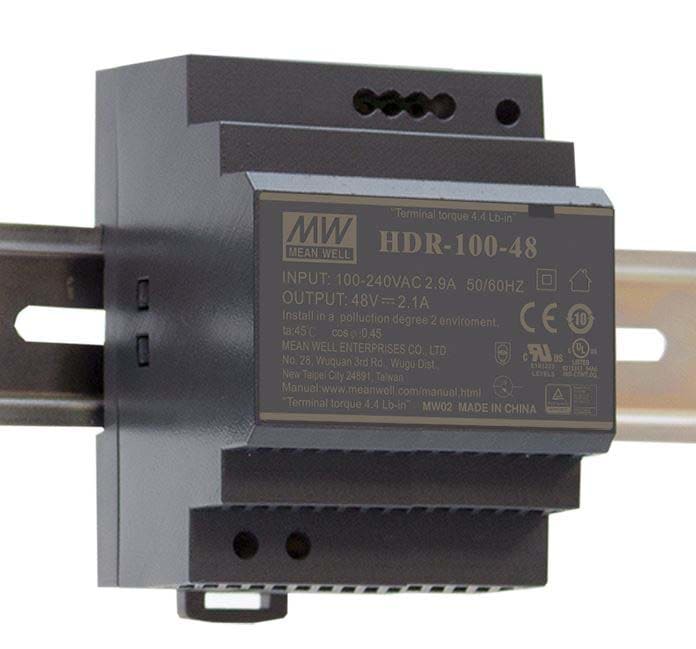 DIGIMAX SRL - DIXHDR-100-48 ALIMENTATORE DIN RAIL SLIM 48V 1.92A 100