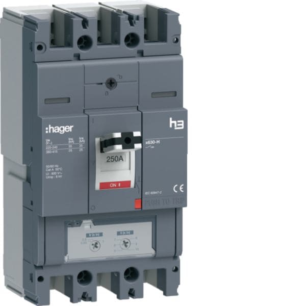 HAGER - HAGHHJ250DR INT AUT H3 X630 TM 3P 250A 25KA