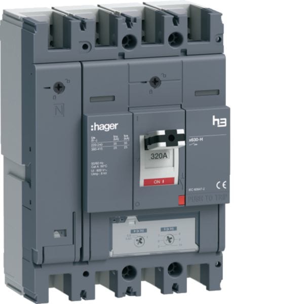HAGER - HAGHHJ321DR INT AUT H3 X630 TM 4P 320A 25KA N REG