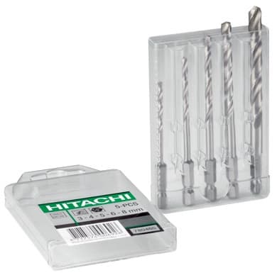 HIKOKI POWER TOOLS - HIA780465 KIT 5 PUNTE HSS-G X METALLO COD.HEX