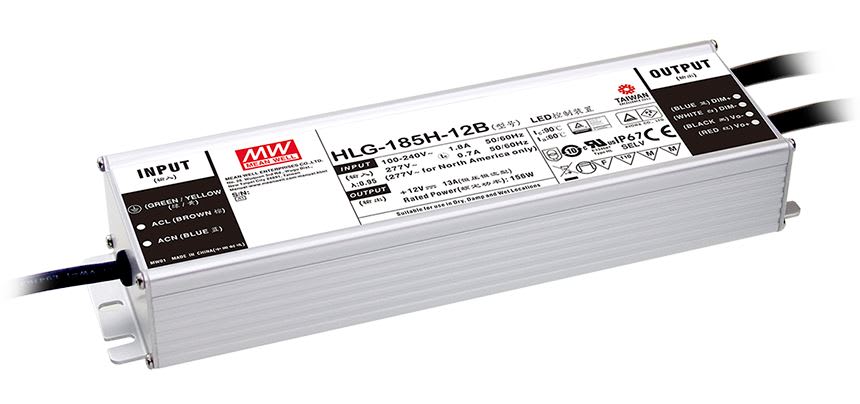 DIGIMAX SRL - DIXHLG-185H-54B DRIVER LED 54V 185W IP67 DIM 1-10 90-305