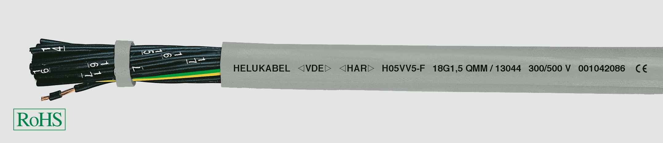 HELUKABEL ITALIA SRL - HLK13045 H05VV5-F (NYSLYO-JZ) 25G1.5 QMM GREY