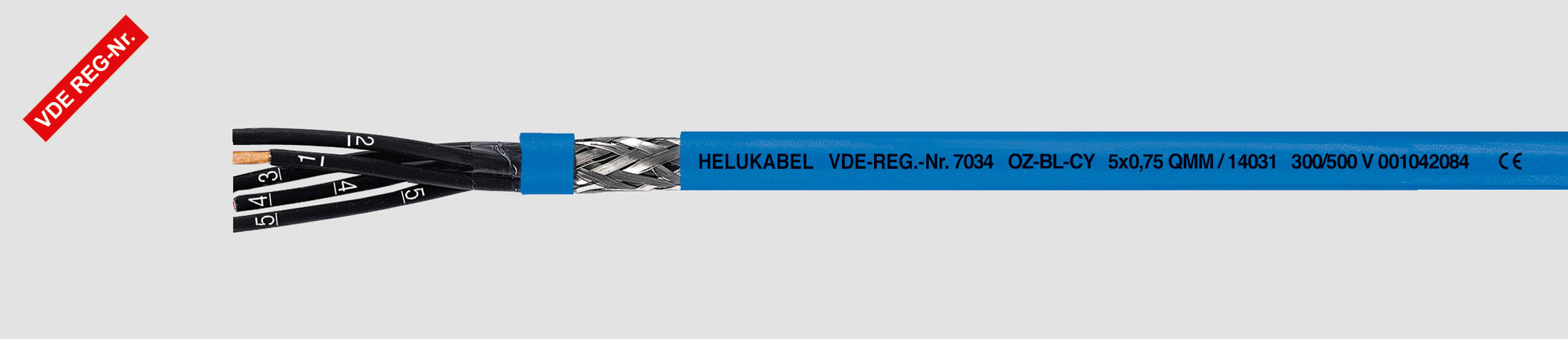 HELUKABEL ITALIA SRL - HLK14031 OZ-BL-CY 5X0.75 QMM BLUE