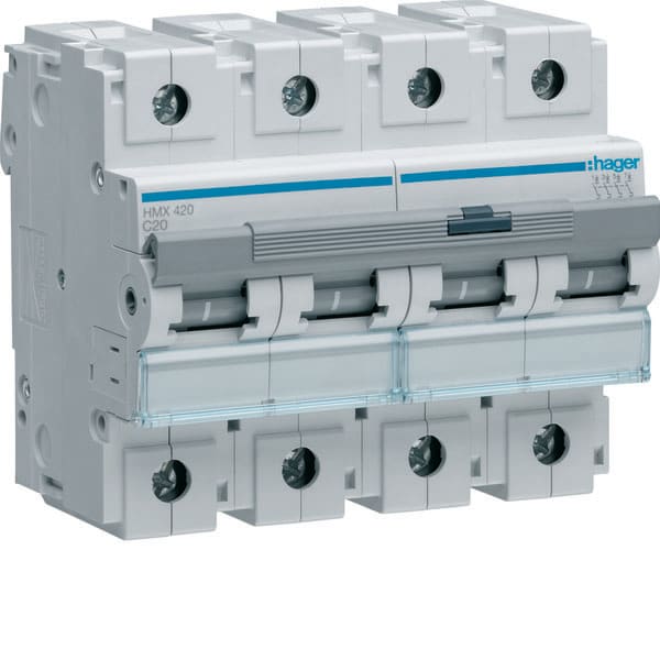 HAGER - HAGHMX420 INTERR.AUTOM 50KA 20A 4P C 6M