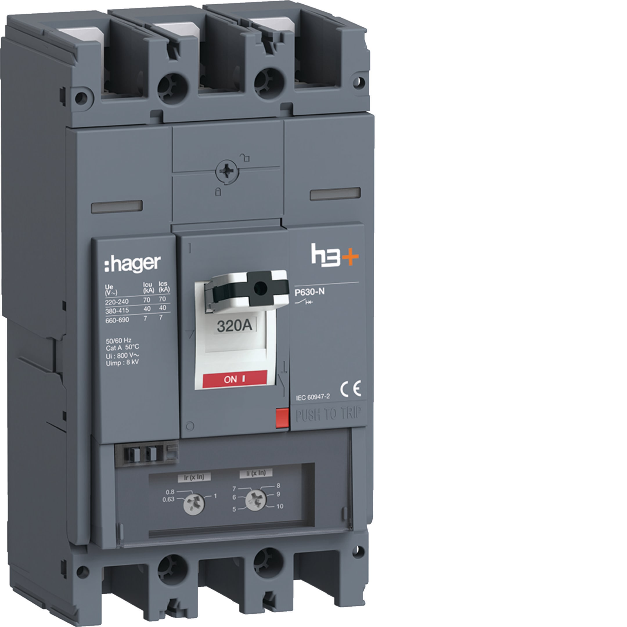 HAGER - HAGHNW320DR INT AUT H3+ P630 TM 3P 320A 40KA