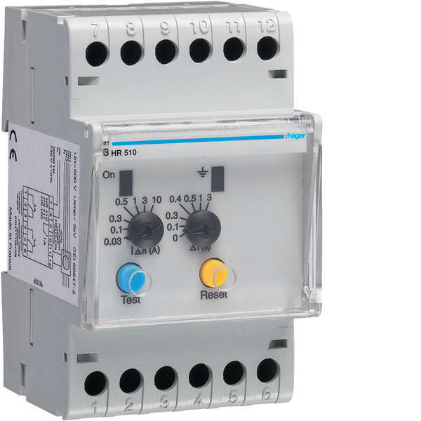 HAGER - HAGHR510 FI-Relais 30mA-10A Zeitverzögert typ A