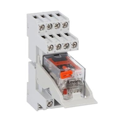 LOVATO - LOVHRA604CA024K4 RELE IND. 4SC 5A 24VAC,LED + ZOCCOLO