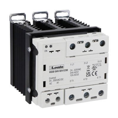 LOVATO - LOVHS3D5HV024E230 RELE STATO SOLIDO 3P 24A CON DISSIPATOR