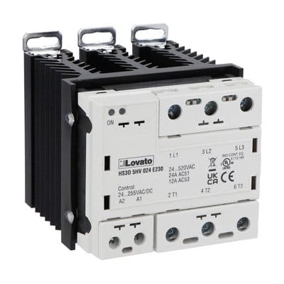 LOVATO - LOVHS3D5HV024E230 RELE STATO SOLIDO 3P 24A CON DISSIPATOR