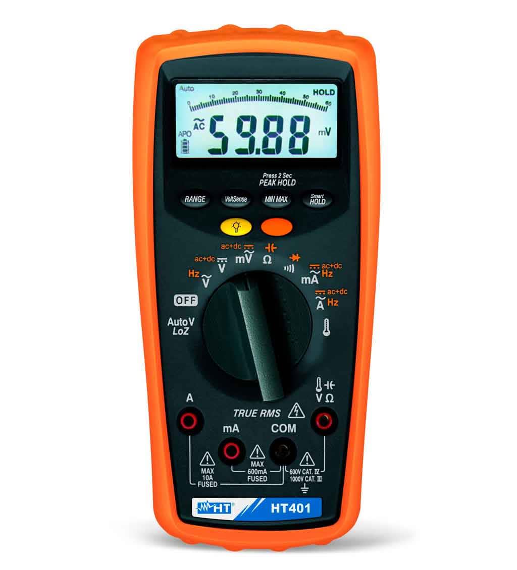 HT ITALIA SRL - HTIHR000401 HT401 MULTIMETRO DIGITALE TRMS AC+DC