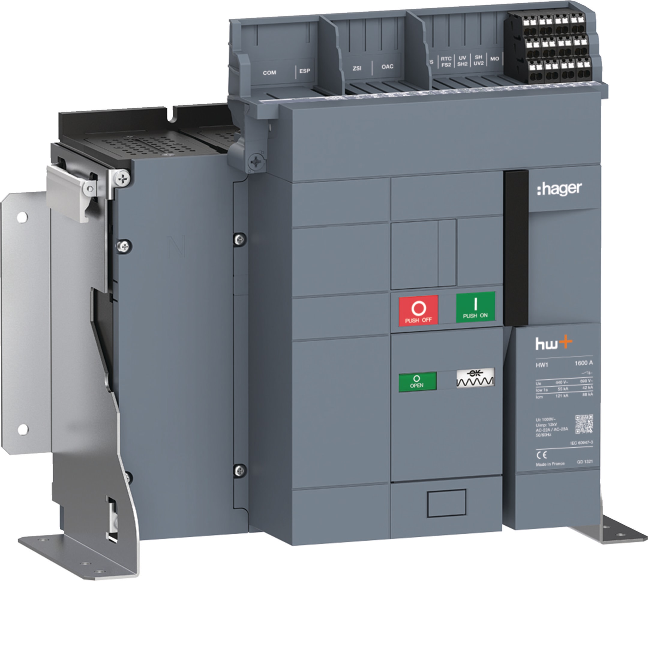 HAGER - HAGHW1W416FS ACB NON AUTOMATICO HW1 1600A 4P FISSO