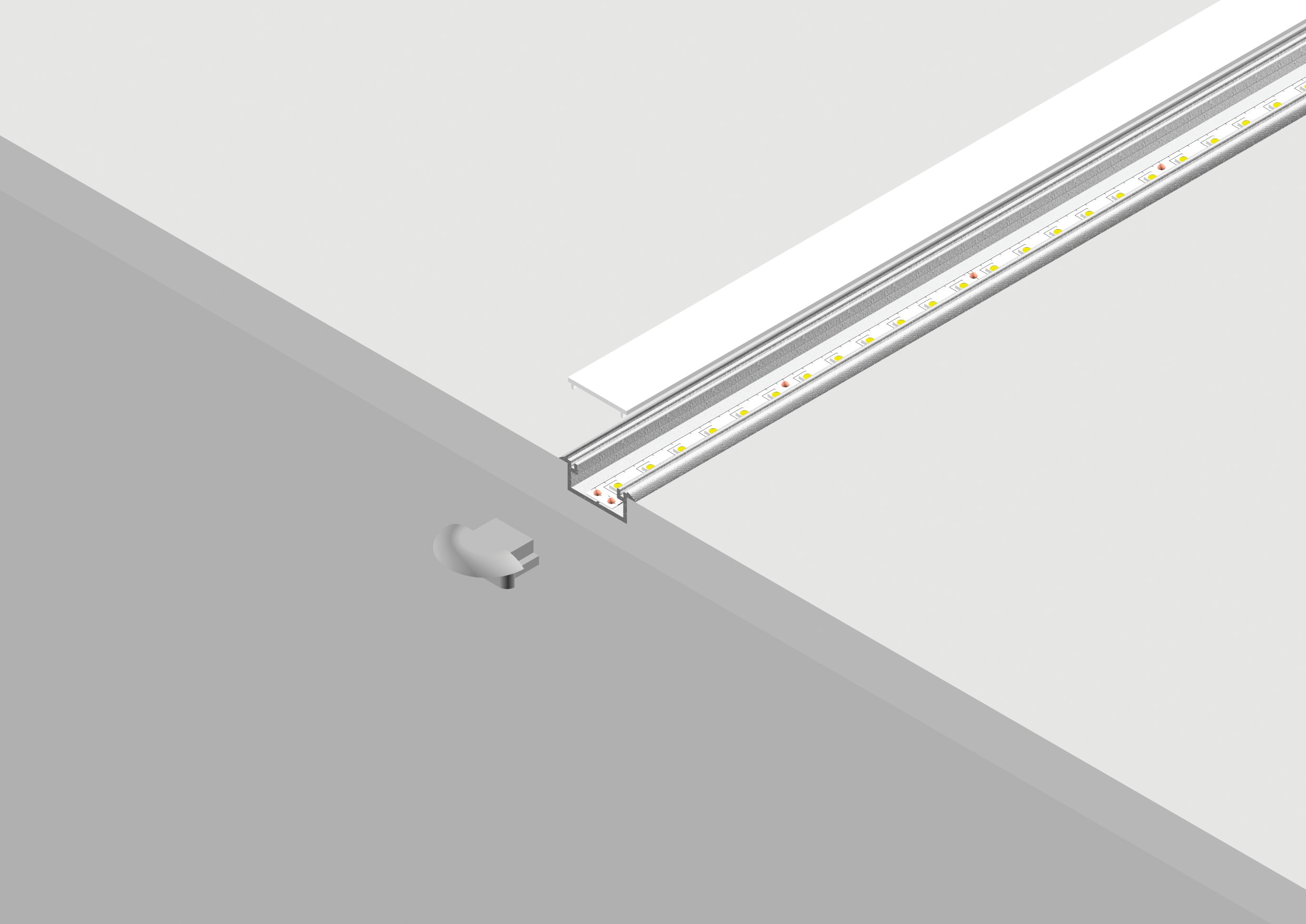DIGIMAX SRL - DIXI16702-G-KITSAT KIT GRIGIO DA INCASSO 16X7 COVER SATINAT