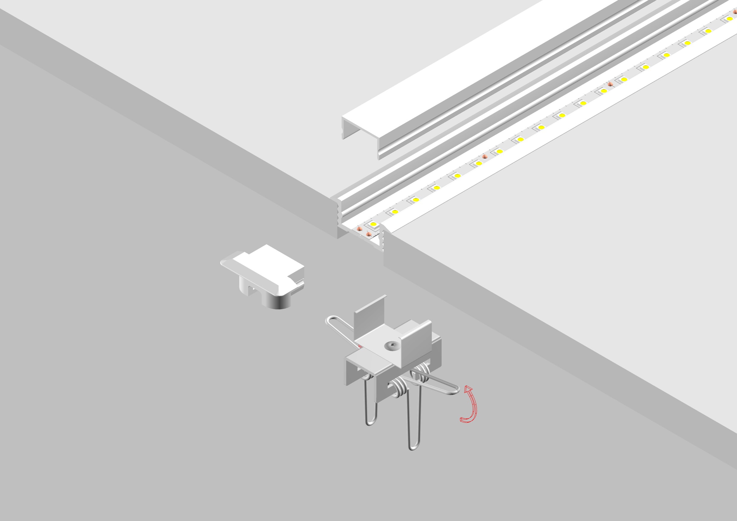 DIGIMAX SRL - DIXI191002-N PROFILO INCASSO NERO 2MT 19X10 IP20