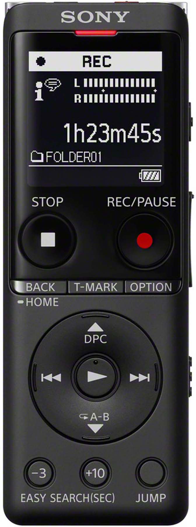 Sony - SONICDUX570B.CE7 DiktiergerAt Digital 4GB OLED USB MP3 W