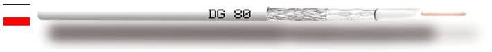 ITALIANA CONDUTTORI - ICODG80ROSSO1-150 CAVO COAX DG80ROSSO1 BIANCO BANDE ROSSE