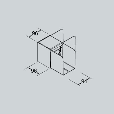 IDEALLUX - IDXAGL20-L ALGEBRA SYSTEM GIUNTO ANGOLARE 90