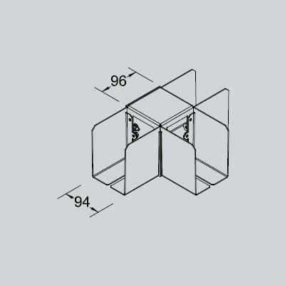 IDEALLUX - IDXAGL20-T ALGEBRA SYSTEM GIUNTO ANGOLARE 3 VIE