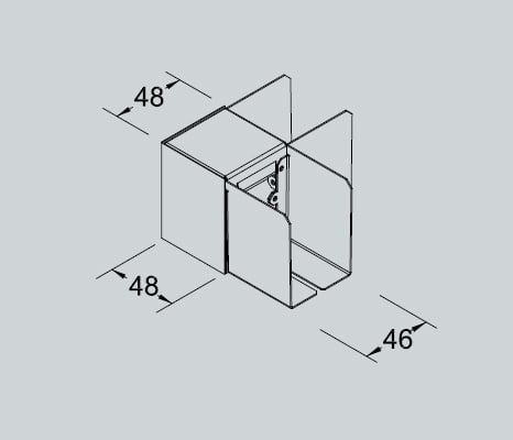 IDEALLUX - IDXAMS20-L ALGEBRA SYSTEM MICRO GIUNTO ANGOLARE 90
