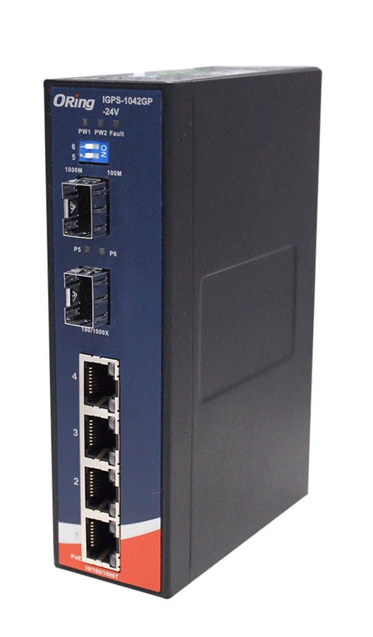 DIGIMAX SRL - DIXIGPS-1042GP-24V SW UNMANAGED POE 4XGIGAETH + 2XSFPGIGAET